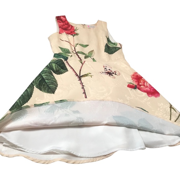 L’Atiste Boutique Dress Floral Fit & Flare • Textured Jacquard • Sleeveless - Picture 5 of 16